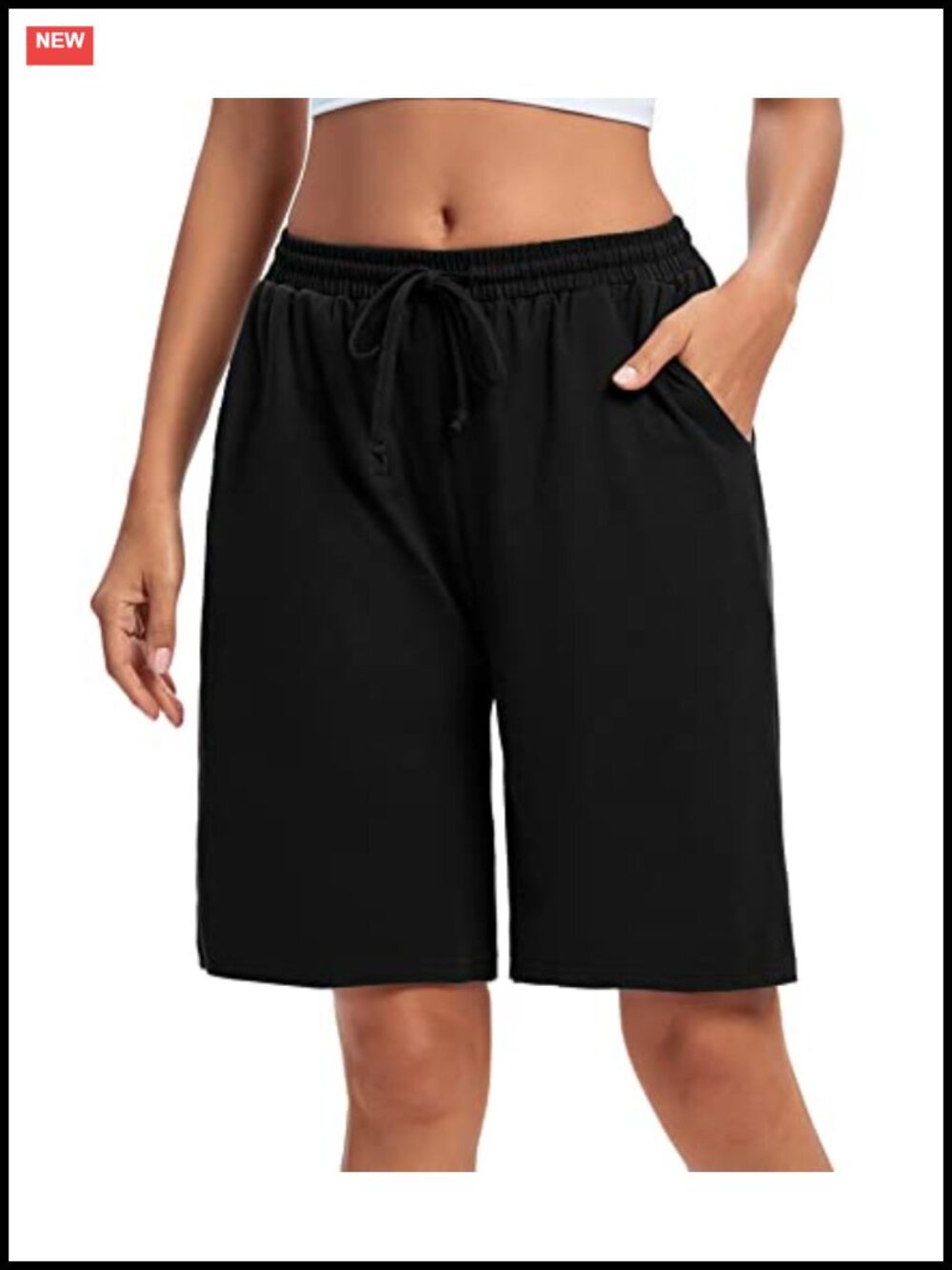 Women's Bermuda Shorts with Pockets Loose Athletic Lounge Yoga Running Casual